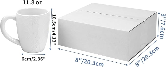 Hoikwo 8x8x3 Shipping Boxes Set of 25, White Corrugated Cardboard Box for Small Business for Packaging Mailing