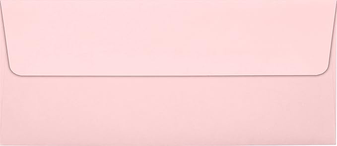 LUXPaper #10 Business Envelopes | Peel & Press | 4 1/8" x 9 1/2" | Candy Pink | 80lb. Text | 50 Qty