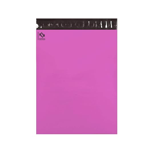 KKBESTPACK Poly Mailer Envelopes Shipping Bags Self Adhesive Waterproof Bags (Pink) (B125), 12 x 15.5 / 100pc (Pack of 2)