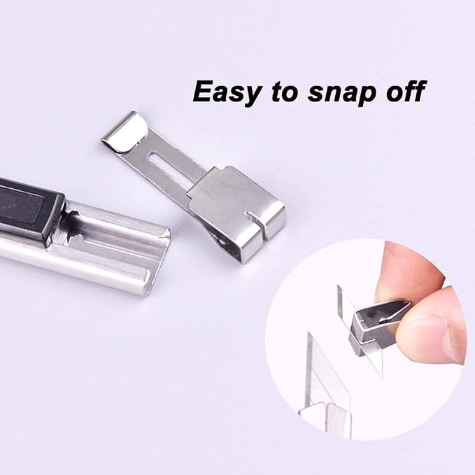9mm Snap Off Utility Knife 3 Pack High Hardness Retractable Box Cutters with 30 Pcs Snap Off Blades,Art Craft Hobby Cutter 9mm Knife for Home Office Workstation