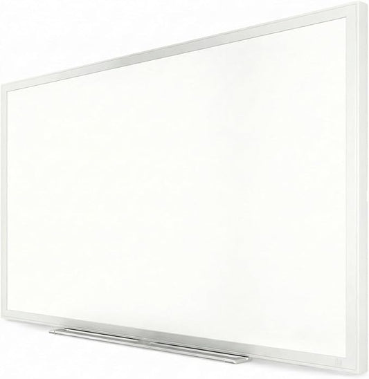 TRU RED Melamine Whiteboard | Dry Erase Board for Wall, White Board with Gray Aluminum Frame, 3 ft x 2 ft