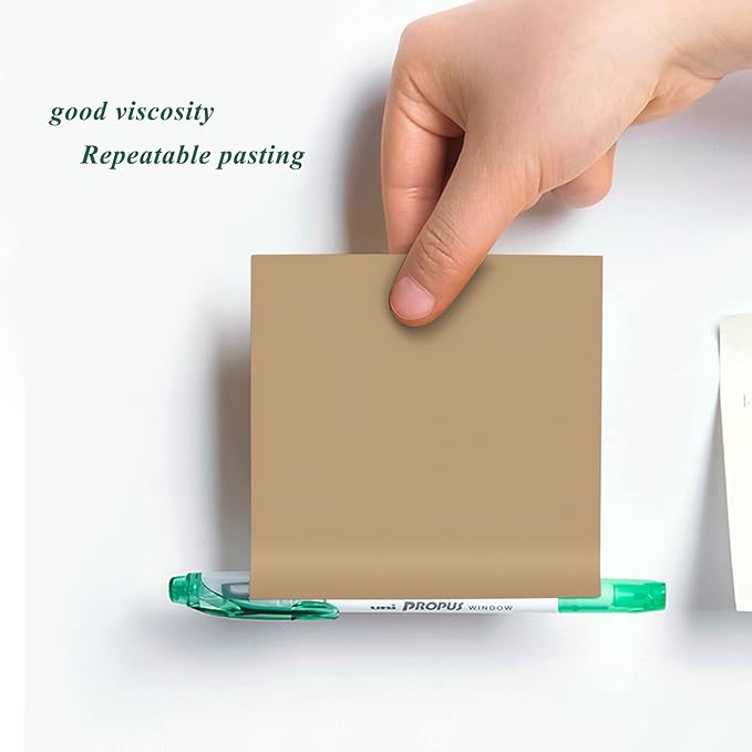 NatureTouch Sticky Notes 12 Packs, 3 x 3 Inches Adhesive Self-Stick Notes in Eye Protection Paper, Multiple Designs of Memo Pads for Reminders, Office, Home, School, Meeting, 80 Sheets/Pad