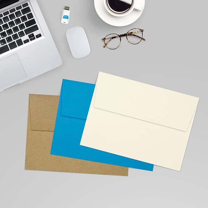LUXPaper A7 Invitation Envelopes | 5 1/4" x 7 1/4" | Natural | 70lb. Text | 1,000 Qty
