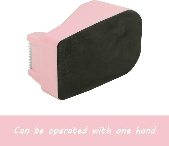 SHOIKOM Stylish and Sharp Desktop Tape Dispenser Cute Office Tape Dispenser for Desk - Non-Skid Base, Macaron Pink
