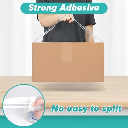 KAMOTA Packing Tape with Dispensers, 36 Rolls 2 Inch Wide Shipping Tape | Reliable sticking performance, works on carton surfaces, great for packing, mailing, moving and daily household sealing jobs