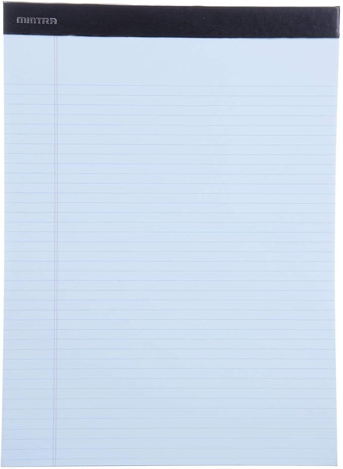 Mintra Office Colorful Legal Pads - Includes 2 Blue, 2 Pink, and, 2 Green Writing Pads, Micro Perforated Lined Sheets, Ideal for Professional & Personal Use, 8.5"x11" Narrow Ruled, 6 pack Basic Pastel