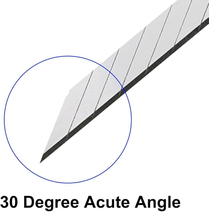 30 Degree Carbon Steel Snap-Off Spare Blades Auto Vinyl Cutting Knife Tint Film Hand Tools 30pcs of Pack
