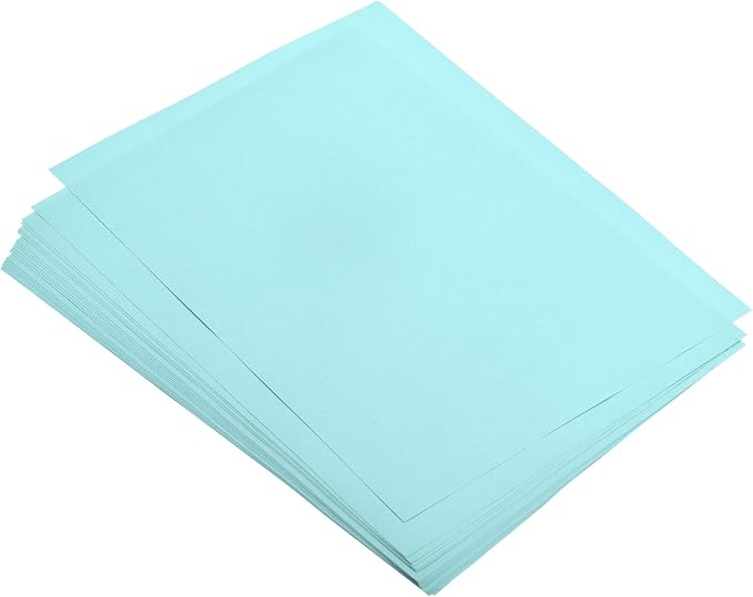 MECCANIXITY 50 Sheets Colored Copy Paper 8.3 x 5.8 Inch Printer Paper 80gsm Light Blue for Office Printing, Document Copying, Invitations, Forms, Art Projects