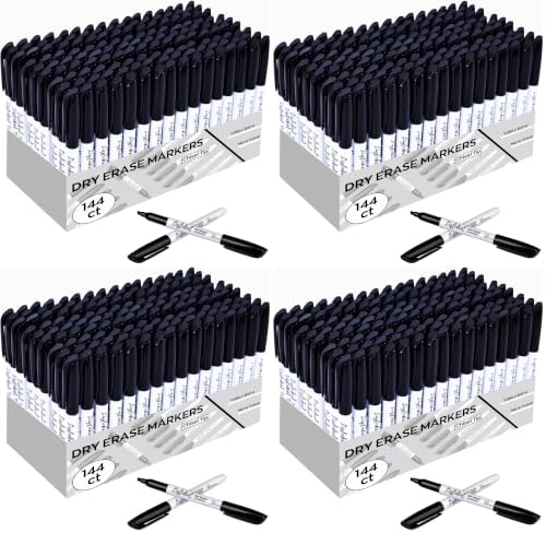 Dry Erase Markers Bulk, 576 Pack Black Whiteboard Markers, Chisel Point Low Odor Dry Erase Markers for School Office Home