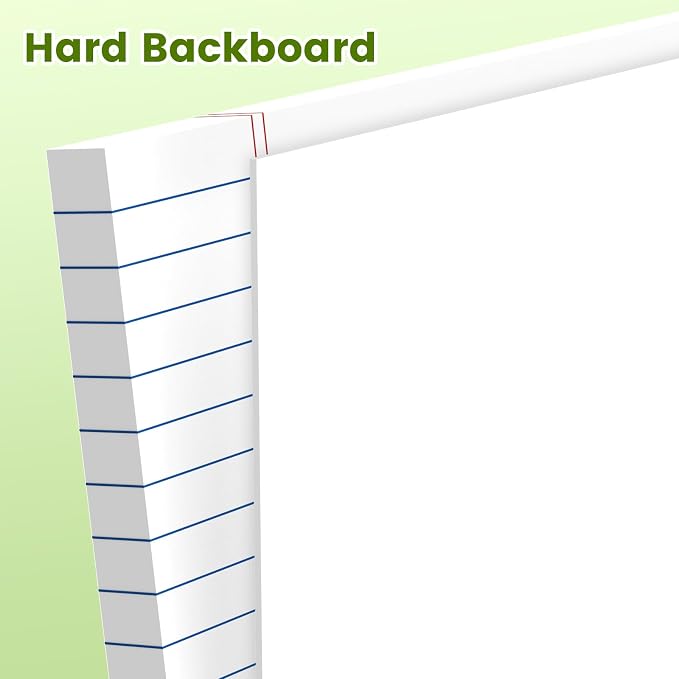 AILZFEI 6-Pack College Ruled Legal Pads, 8.5 x 11 Inch Narrow Ruled Note Pads - 50 Sheets per Pad, 20 lb Bright White Paper, 6 Legal Notepads for School, Office, Home