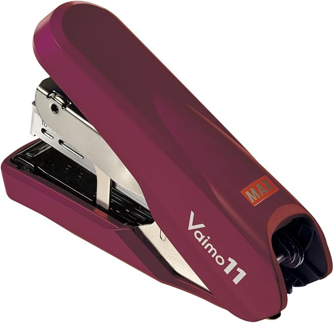 Max HD91366 Stapler Bimo 11 Fulame, 40 Sheets, Load 100, HD-11FNL/R, Red