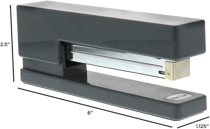 JAM PAPER Modern Desk Stapler - Gray - Sold Individually