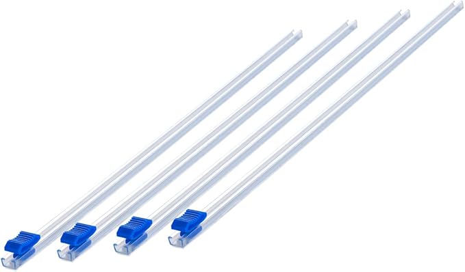 Plastic Wrap Cutter - 4 Sticks Self-Adhesive Fit 12" Roll Slide Cutter for Foil, Wax Paper, Parchment Paper - Replacement Fit Most Brands Wrap Dispenser