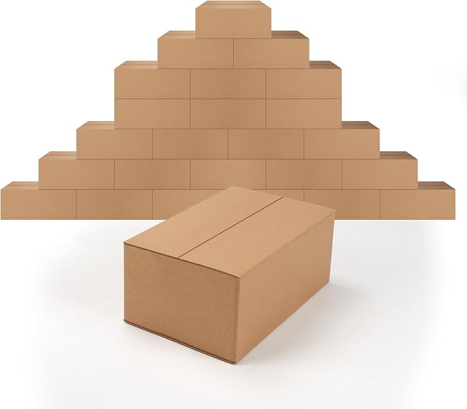 EdenseeLake 10x6x4 inches Shipping Boxes Small Cardboard Boxes for Packing, Moving, Mailing, 25 Pack