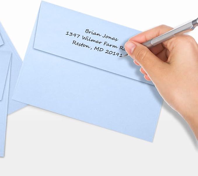 LUXPaper A7 Invitation Envelopes | Peel & Press | 5 1/4" x 7 1/4" | Baby Blue | 80lb. Text | 50 Qty