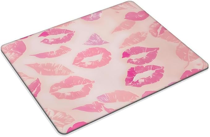 Sealed with a Kiss Pink Lipstick Mouse pad Customized Mousepad Non-Slip Rubber Base Mouse Pads for Computers Laptop Office Desk Accessories Mouse pad