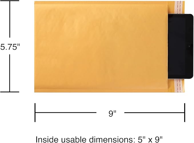 Staples Peel & Seal Bubble Mailers, #0 Size, 5x10 In, 25-Ctn, 51574-CC | Lightweight cushioned envelopes for shipping small fragile items.