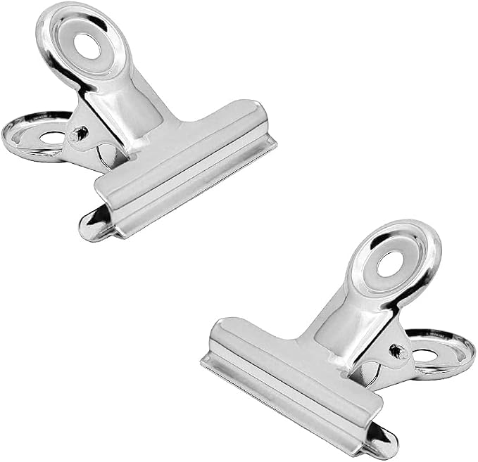 Bulldog Clips 0.86 Inch (20 mm) 30 PCS, Round Head Metal Bulldog Clips, 3 Colors (10 PCS Each), Heavy Duty Paper Clamps for Home School Office File Document Organizing Supplies