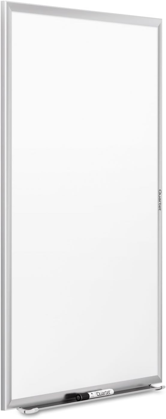 Quartet Dry Erase White Board 96"W x 48"H Magnetic Whiteboard, Nano-Clean, Silver Aluminum Frame (SM538)