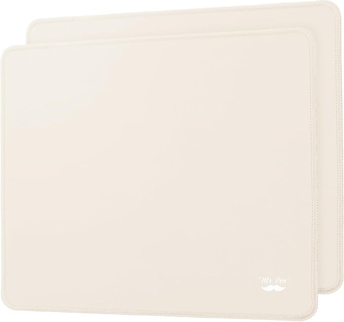 Mr. Pen 2 Pack Beige Gaming Mouse Pads - 12.8"x11.3" | Laptop & Computer Compatible