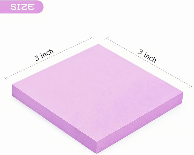 Early Buy Sticky Notes 3x3 in, 6 Pastel Colors, 100 Sheets, Repositionable | 6 pastel colors, total 600 sheets, repositionable self-stick adhesive, ideal for office, school, and home use