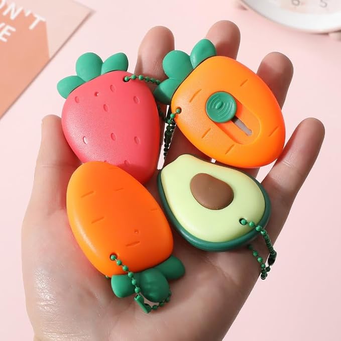 3Pcs Mini Retractable Utility Knife Box Cutter Letter Opener Portable Utility Knives Office School Stationery for Students Letter Small Box DIY Crafts