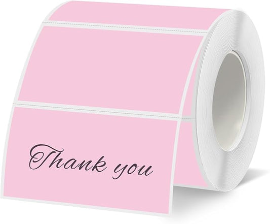 Starboling 2x1 Thermal Labels,Address Barcode Self-Adhesive Thermal Printer Stickers for Logo Design,Name/Price Tag,Address（Pink）