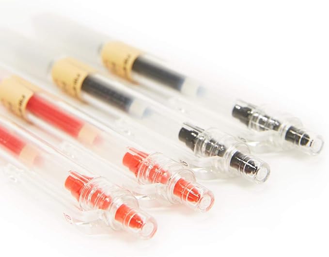 czxwyst X97 Retractable Gel Ink Pens 0.5mm Fine Point (Red Color 12-Pack)