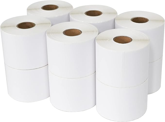 ESSENTIAL 2.25"x 4" Direct Thermal Barcode Labels, Shipping Labels, Compatible with Zebra & Rollo Label Printer, 350 Labels of Roll (12 Rolls 4200 Labels)