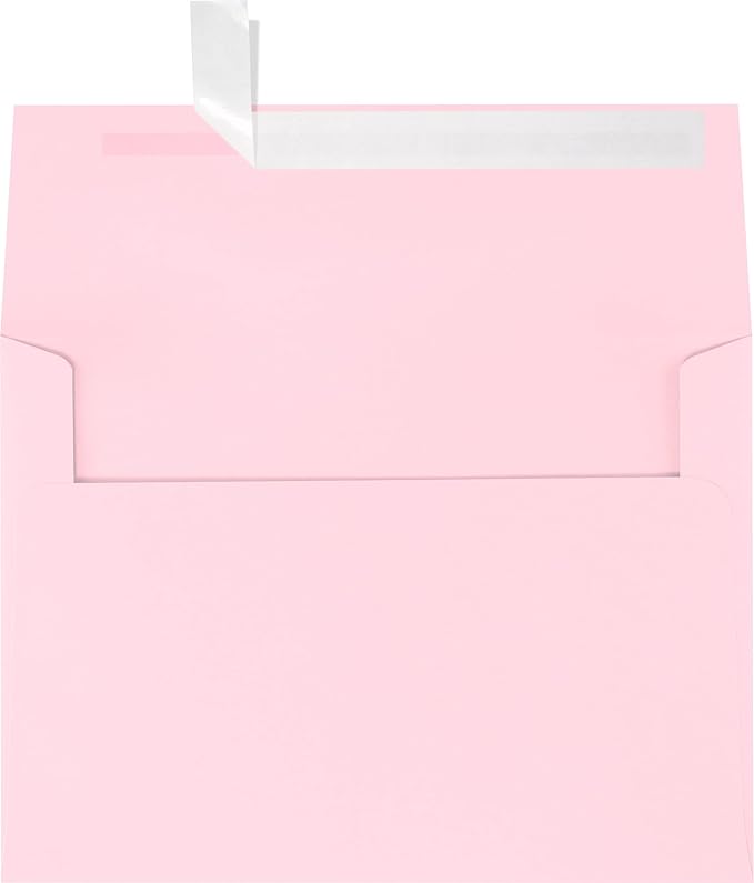 LUXPaper A7 Invitation Envelopes | Peel & Press | 5 1/4" x 7 1/4" | Candy Pink | 80lb. Text | 250 Qty