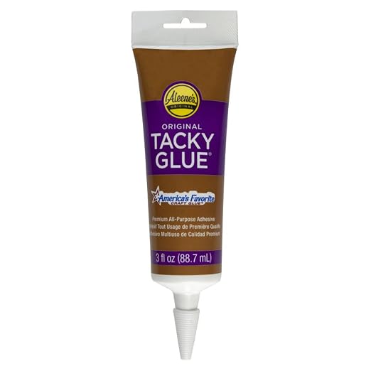 Aleene's Original Tacky Glue Tube, All Purpose Adhesive, Perfect for Crafts and DIY Projects, Dries Fast and Clear, 3 fl oz