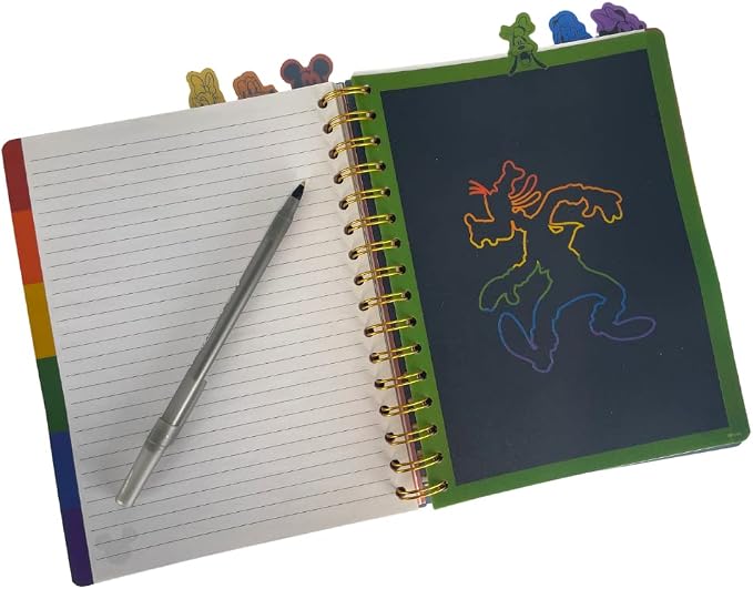 Disney Pride Spiral Tab Journal Diary Notebook, Mickey Mouse Rainbow Pride Journal