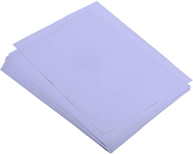 MECCANIXITY 100 Sheets Colored Copy Paper 8.3 x 5.8 Inch Printer Paper 80gsm Light Purple for Office Printing, Document Copying, Invitations, Forms, Art Projects