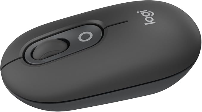Logitech POP Mouse, Wireless Mouse with Customizable Emojis, SilentTouch Technology, Precision/Speed Scroll, Compact Design, Bluetooth, Multi-Device, OS Compatible - Graphite