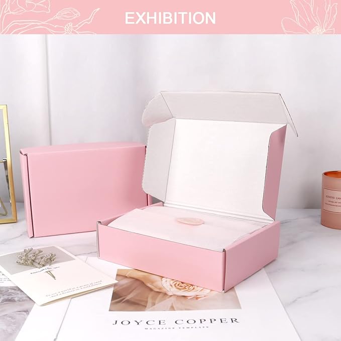 Small Shipping Boxes 7x5x2, 20 Pack Pink Mailing Boxes for Packaging Small Business, Corrugated Cardboard Samll Boxes for Shipping Packing