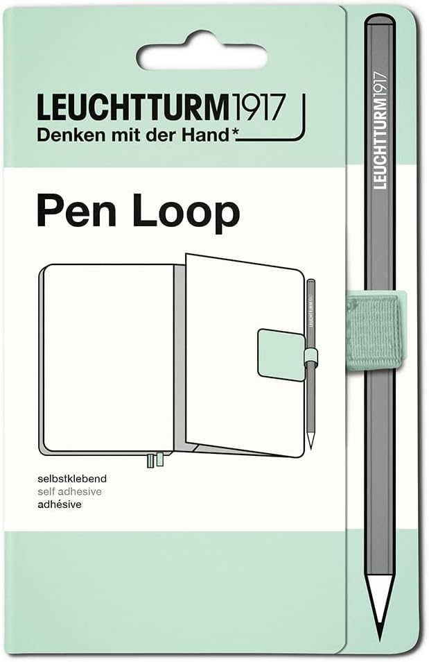 LEUCHTTURM1917 Self Adhesive Pen Loop Elastic Pen Holder (Mint Green)