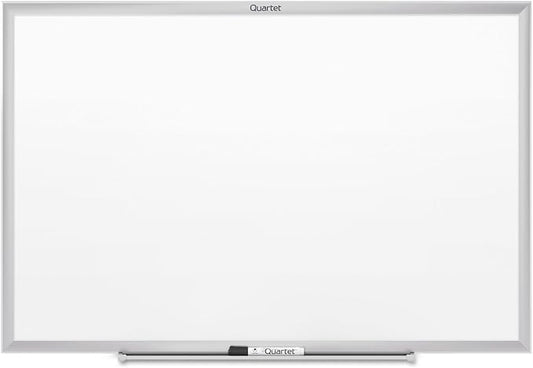 Quartet Dry Erase White Board 60"W x 36"H Magnetic Whiteboard, Nano-Clean, Silver Aluminum Frame (SM535)