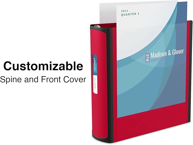 Staples Heavy-Duty 2-Inch D-Ring Binder, Red – 3-Ring Binder with Pockets, Holds Up to 540 Sheets for School & Office