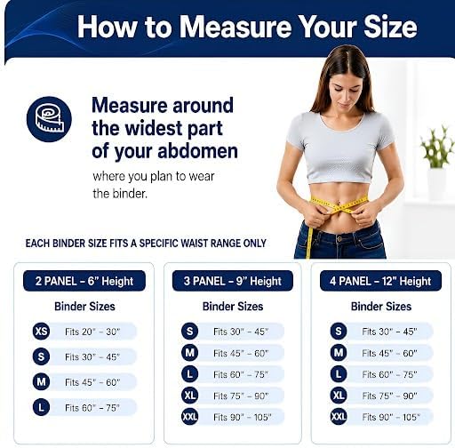 NYOrtho Abdominal Binder Lower Waist Support Belt - Compression Wrap for Men and Women MADE IN USA