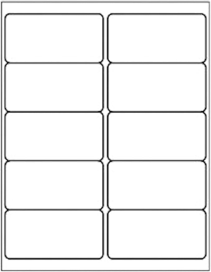 LabelMore 10 up Labels 2'' x 4" Shipping Address Labels for Laser and Inkjet Printers (10000 Sheets, 100000 Labels)