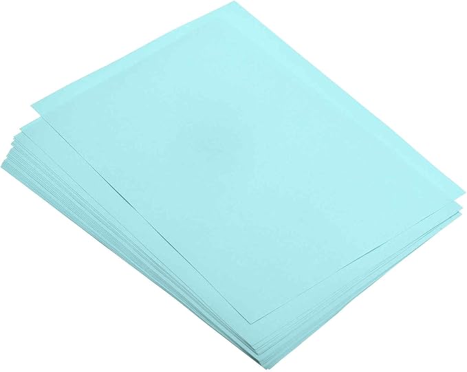 MECCANIXITY 50 Sheets Colored Copy Paper 8.3 x 11.7Inch Printer Paper 80gsm Light Blue for Office Printing, Document Copying, Invitations, Forms, Art Projects
