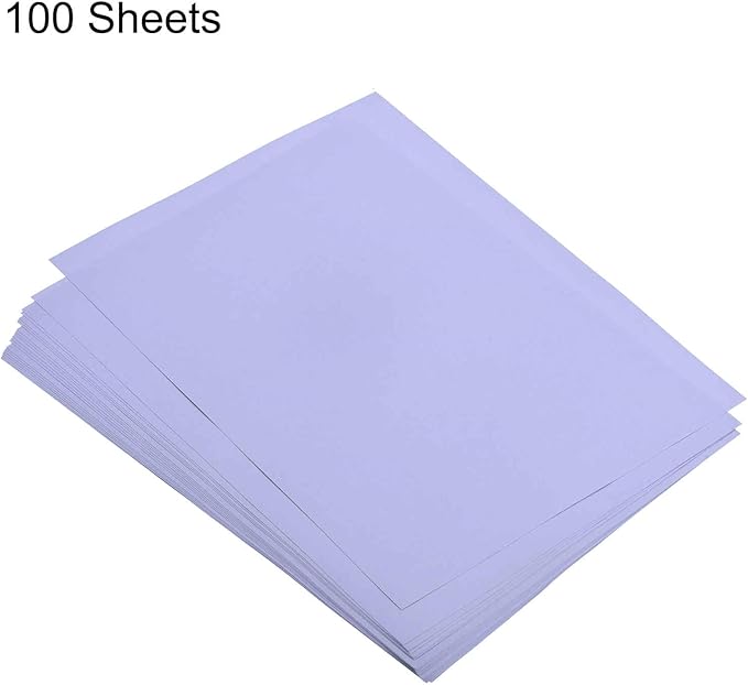 MECCANIXITY 100 Sheets Colored Copy Paper 8.3 x 5.8 Inch Printer Paper 80gsm Light Purple for Office Printing, Document Copying, Invitations, Forms, Art Projects