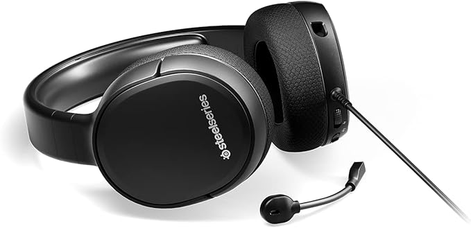 SteelSeries Arctis 1 Wired Gaming Headset – Detachable Clearcast Microphone – Lightweight Steel-Reinforced Headband – for PC, PS4, Xbox, Nintendo Switch and Lite, Mobile,Black