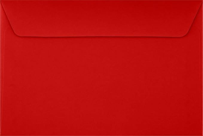 LUXPaper 6 x 9 Booklet Envelopes | Ruby Red | 80lb. Text | 50 Qty