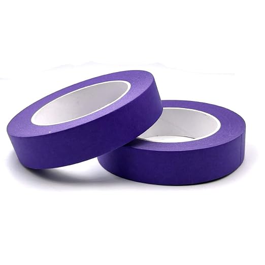 Purple Painters Tape - 1 inch Wide, Masking Tape for Arts, Crafts, Painting, Labeling, Decoration, School Projects, Home Office - 2 Rolls x 55 Yards Each