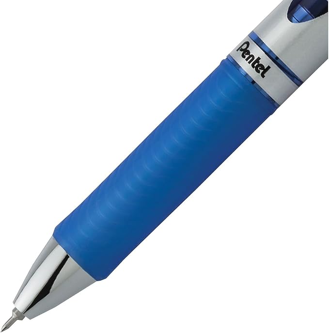 Pentel EnerGel RTX Retractable Liquid Gel Pen, (0.3mm), Needle Tip, Extra Fine Line, Blue Ink, Pack of 3 (BLN73BP3C)