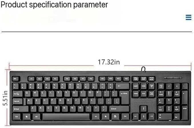 Guiheng 2 Pack Wired Computer Keyboard, Plug Play USB, Large Number Pad, LED Indicators,Ergonomic,Foldable Stands,Anti-Wear Letters Full Size Keyboard,for Windows Mac PC Laptop-Black