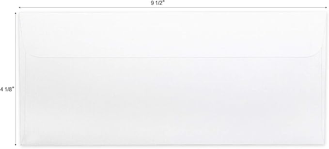 HERKKA #10 Security Self-Seal Envelopes, No.10 Windowless Bussiness Envelopes, Security Tinted with Printer Friendly Design - Size 4-1/8 x 9-1/2 Inch - White - 24 LB - 500 Pack