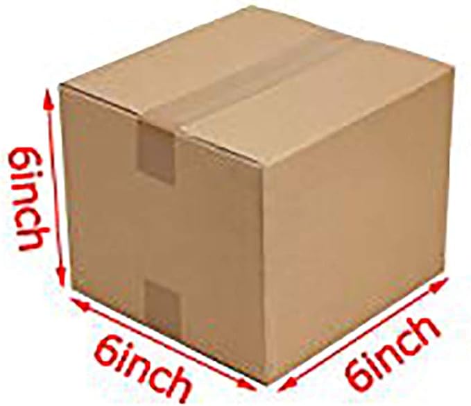 Pantryware Essentials 10 Small Moving Boxes 6x6x6 Corrugated Packing Cardboard Boxes - 10 pack