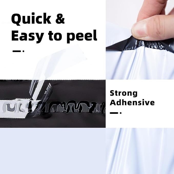 POLYSELLS 200 pcs 6x9 Inches White Poly Mailers Shipping Envelopes, Strong Adhesive Sealing, Waterproof, and Tear-resistant Postal Mailing Bags for Small Business, Clothes, Non-Fragile Items